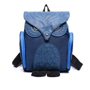 College Wind Backpack Cartoon Stitching Scrub Owl Backpack