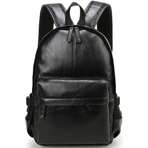 Casual Leather Waterproof Travel Backpack For Men