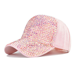 Women's Flash Diamond Baseball Cap Light Board Cap