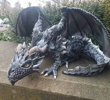 Load image into Gallery viewer, Big Squatting Dragon Sculpture Statue Outdoor Crafts Ornaments

