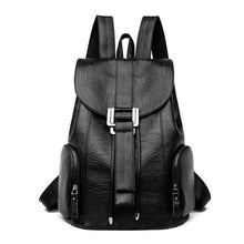 Load image into Gallery viewer, PU Leather European and American Style Ladies Backpack
