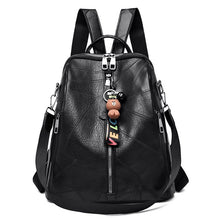 Load image into Gallery viewer, Casual Plain PU Leather Backpack For Women
