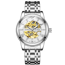 Load image into Gallery viewer, Steel Belt Mechanical Hollow Waterproof Luminous Watch
