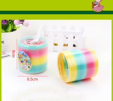 Load image into Gallery viewer, Rainbow Spring Coil Toys Plastic Folding Spring Coil Sports Game

