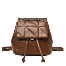Load image into Gallery viewer, Soft Leather Small Simple One-shoulder Portable Backpack
