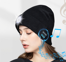 Load image into Gallery viewer, Glow Wireless Music Call Warm Earphone Hat
