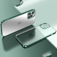 Load image into Gallery viewer, Luxury Square Frame Plating Clear Matte Transparent Cover
