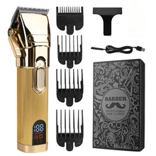 Load image into Gallery viewer, New Color Oil Head Professional Hair Clipper Electric Push Scissor LCD Adjustable Knife Distance Men's Hair Barber
