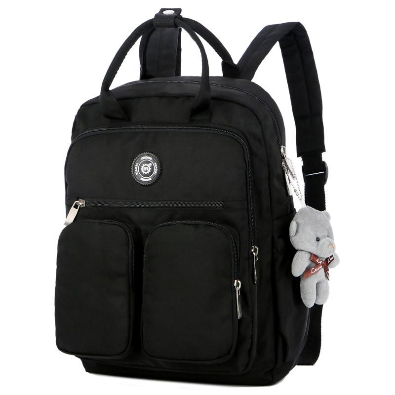 Nylon Large Capacity Multi-function Backpack With Toy Bear