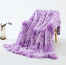 Load image into Gallery viewer, Warm Fluffy Shaggy Throw Blanket Bedspread Faux Fur
