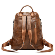 Load image into Gallery viewer, Casual Plain PU Leather Backpack For Women
