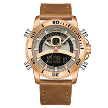 Load image into Gallery viewer, Leather Belt Men's Quartz Watch With Week Display
