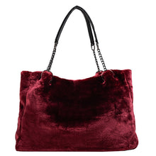 Load image into Gallery viewer, Large-capacity Fashion Plush Chain Handbag
