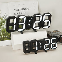 Load image into Gallery viewer, 3D Remote Control Black LED Electronic Stand Wall Clock
