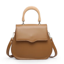 Load image into Gallery viewer, Vintage Saddle Bag With Wooden Handle And Magnetic Buckle

