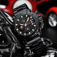Load image into Gallery viewer, Solid Stainless Steel Band Oversized Dial Watch
