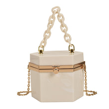 Load image into Gallery viewer, Portable Acrylic Box Shape Chain Messenger Bag
