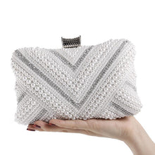 Load image into Gallery viewer, Pearl Clutch Bag Evening Dress Bridal Bag
