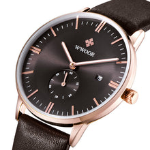 Load image into Gallery viewer, Simple Casual Leather Belt Men's Watch With Calendar
