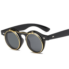 Load image into Gallery viewer, Women Brand Designer Retro Round Steampunk Sunglasses
