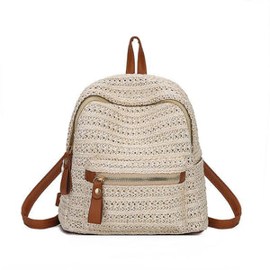 Women's Straw Backpack Woven Backpack