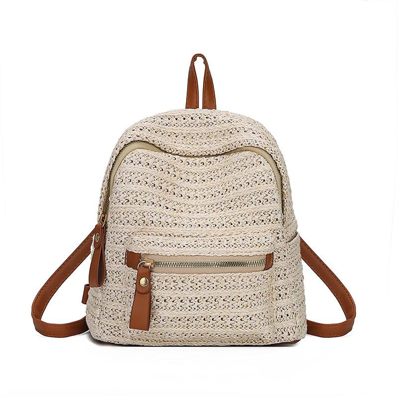 Women's Straw Backpack Woven Backpack