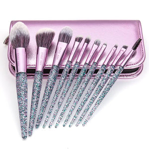 Makeup Brushes With Bag 10Pcs Foundation Blush Brushes