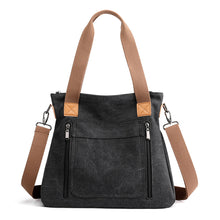 Load image into Gallery viewer, Portable Large-capacity Female Casual Canvas Shoulder Bag
