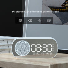 Load image into Gallery viewer, Music Alarm Clocks Mirror FM Radio LED Bluetooth Speaker
