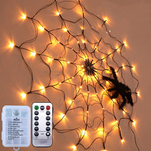 Load image into Gallery viewer, Halloween Led Spider Web String Light 5v Remote Control

