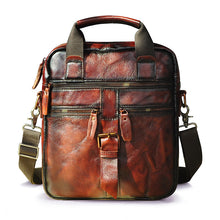 Load image into Gallery viewer, Men's Leather Retro Messenger Bag For Daily Occasion
