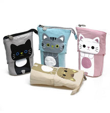 Load image into Gallery viewer, Cat Cute Fashion Portable Flexible Pencil Zipper Case
