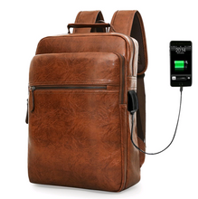 Load image into Gallery viewer, PU Large Capacity Laptop Travel Backpack For Men
