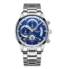 Load image into Gallery viewer, Solid Steel Belt Men's Watch Waterproof Quartz Watch
