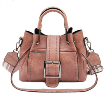 Load image into Gallery viewer, PU Leather Bucket Bag Handbag Shoulder Bag
