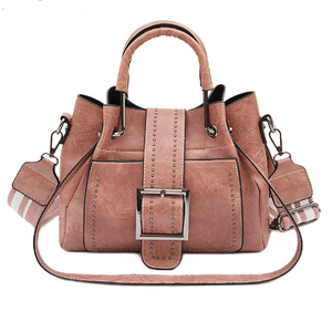 PU Leather Bucket Bag Handbag Shoulder Bag