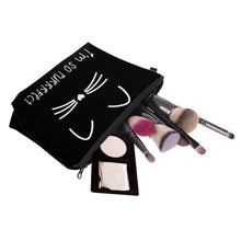 Load image into Gallery viewer, Women's Cat Print Cosmetic Bag
