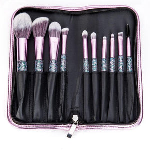 Makeup Brushes With Bag 10Pcs Foundation Blush Brushes