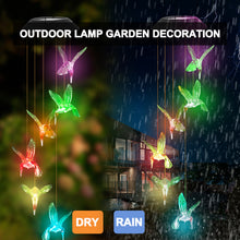Load image into Gallery viewer, Outdoor Solar Wind Chime Lamp Hummingbird Butterfly Ball
