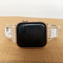 Load image into Gallery viewer, Fashion Natural White Pine Stone Woven Watch Band
