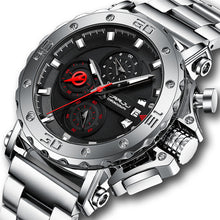 Load image into Gallery viewer, Solid Stainless Steel Band Oversized Dial Watch
