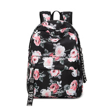 Load image into Gallery viewer, Printed Flowers Nylon Waterproof Ethnic Travel Backpack
