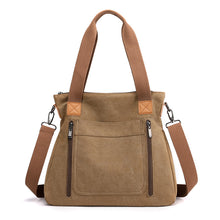 Load image into Gallery viewer, Portable Large-capacity Female Casual Canvas Shoulder Bag
