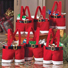 Load image into Gallery viewer, Wool Fabric Merry Christmas Gifts Santa Pants Christmas Candy Gift Bag
