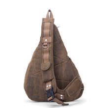 Load image into Gallery viewer, Multifunctional Brown Canvas Chest Bag
