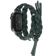 Load image into Gallery viewer, Leather Cord Braided Smart Watch Strap
