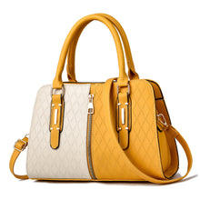Load image into Gallery viewer, Fashion Leather Color Contrast Lady's Messenger Bag
