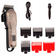 Load image into Gallery viewer, LCD Display Retro Skull Type Hair Clipper,Four Gears Titanium Alloy Blade Trimmer,2000mAh Metal Body Oil Head Haircut Machine
