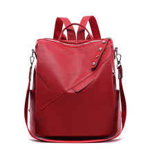 Load image into Gallery viewer, PU Soft Leather College Style Female Backpack
