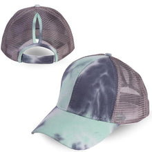 Load image into Gallery viewer, Tie-dye Ponytail Baseball Cap
